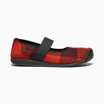 KEEN Női Sienna Mary Jane Plaid Utcai Cipő Piros